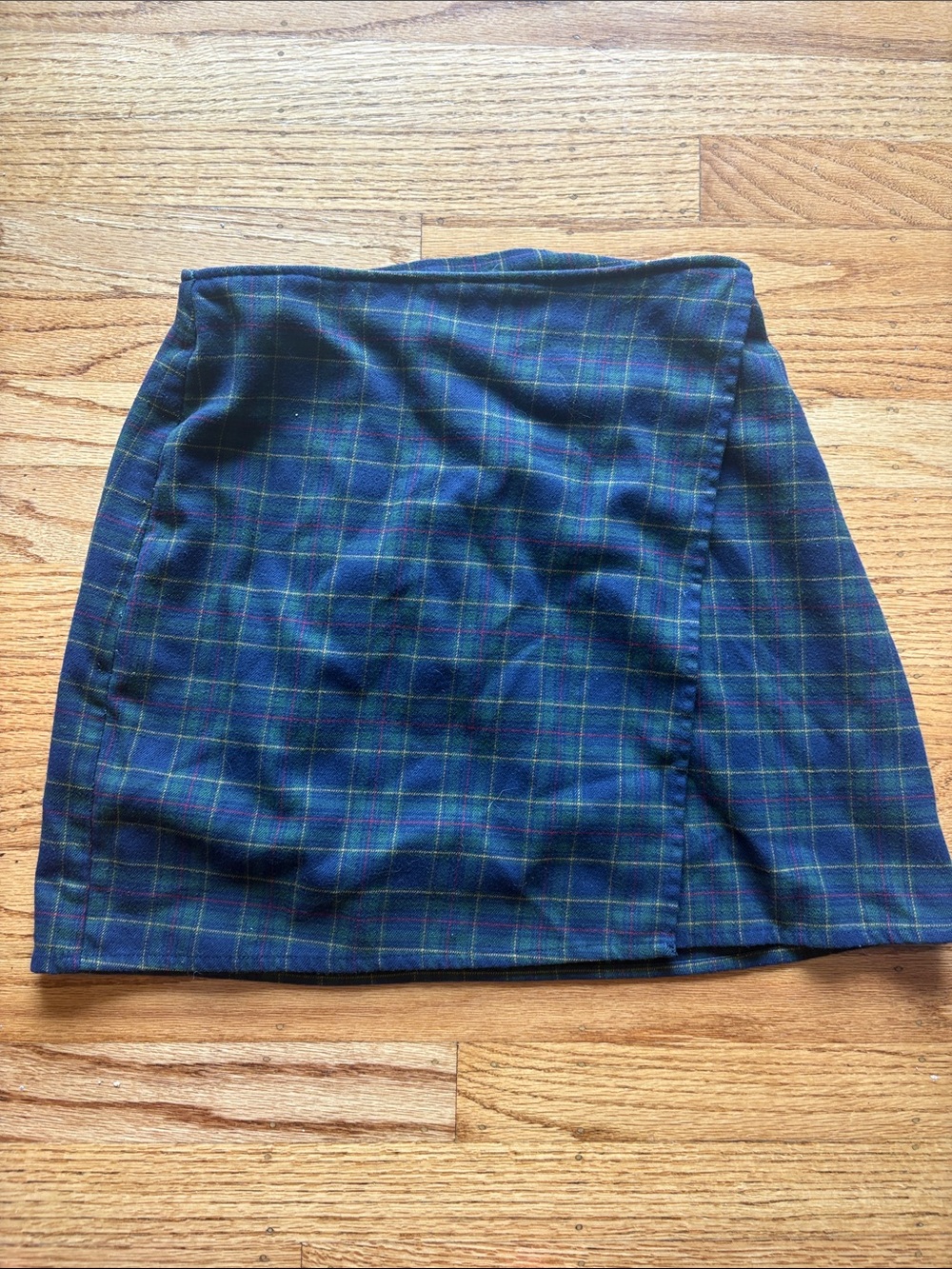 Plaid Holister Mini Skirt - Green Plaid